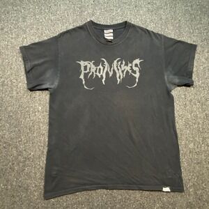 Broken Promises Metal Logo Mens Large Black Streetwear Graphic Shirt Grunge Tee